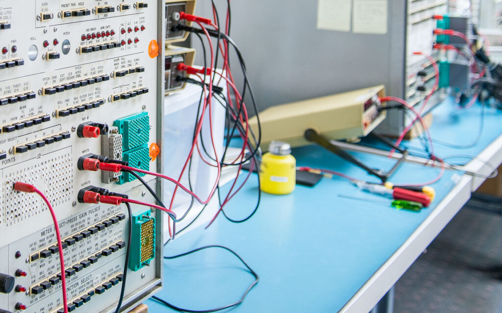 Avionics test equipment at Butler Avionics.