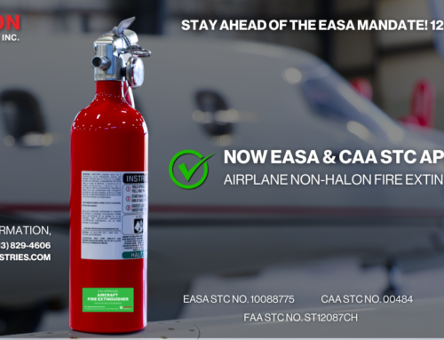 BUTLER/AVCON NON-HALON AIRCRAFT FIRE EXTINGUISHERS EASA AND CAA APPROVED